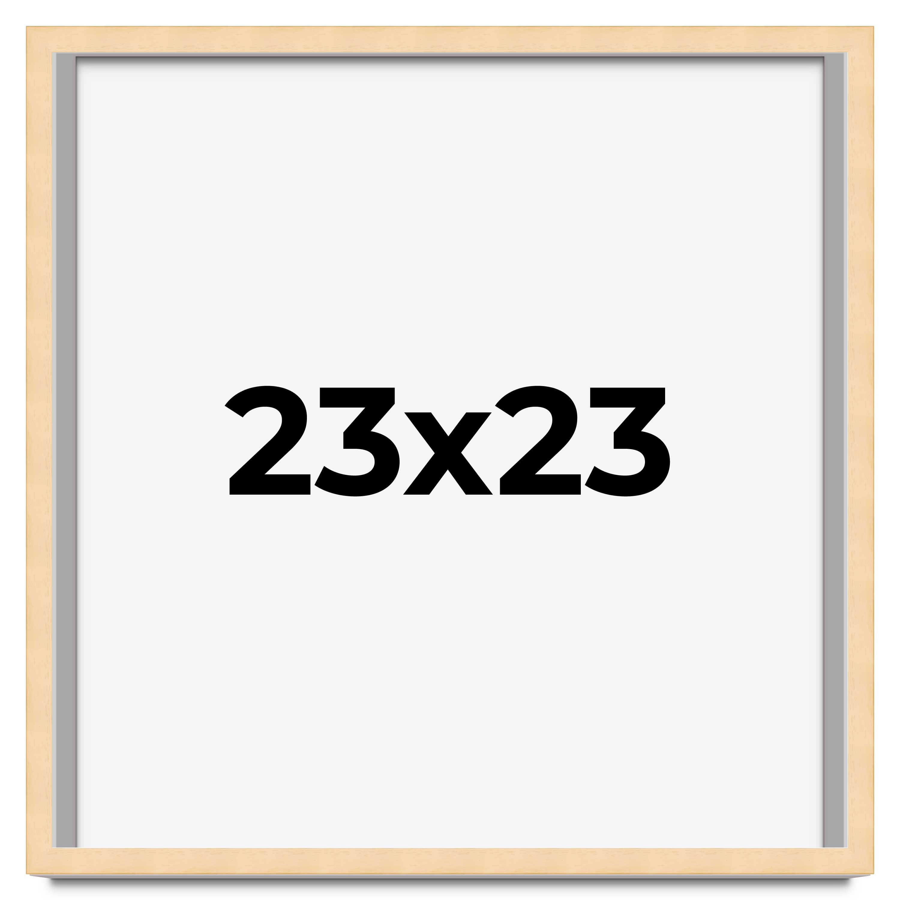 23x23 Shadow Box Frame Brown | 0.875 Inches Deep Real Wood Contemporary ...