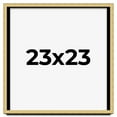 thumbnail image 1 of 23x23 Shadow Box Frame Gold | 1.375 Inches Deep Real Wood Contemporary Shadowbox Display Frame | UV, 1 of 7