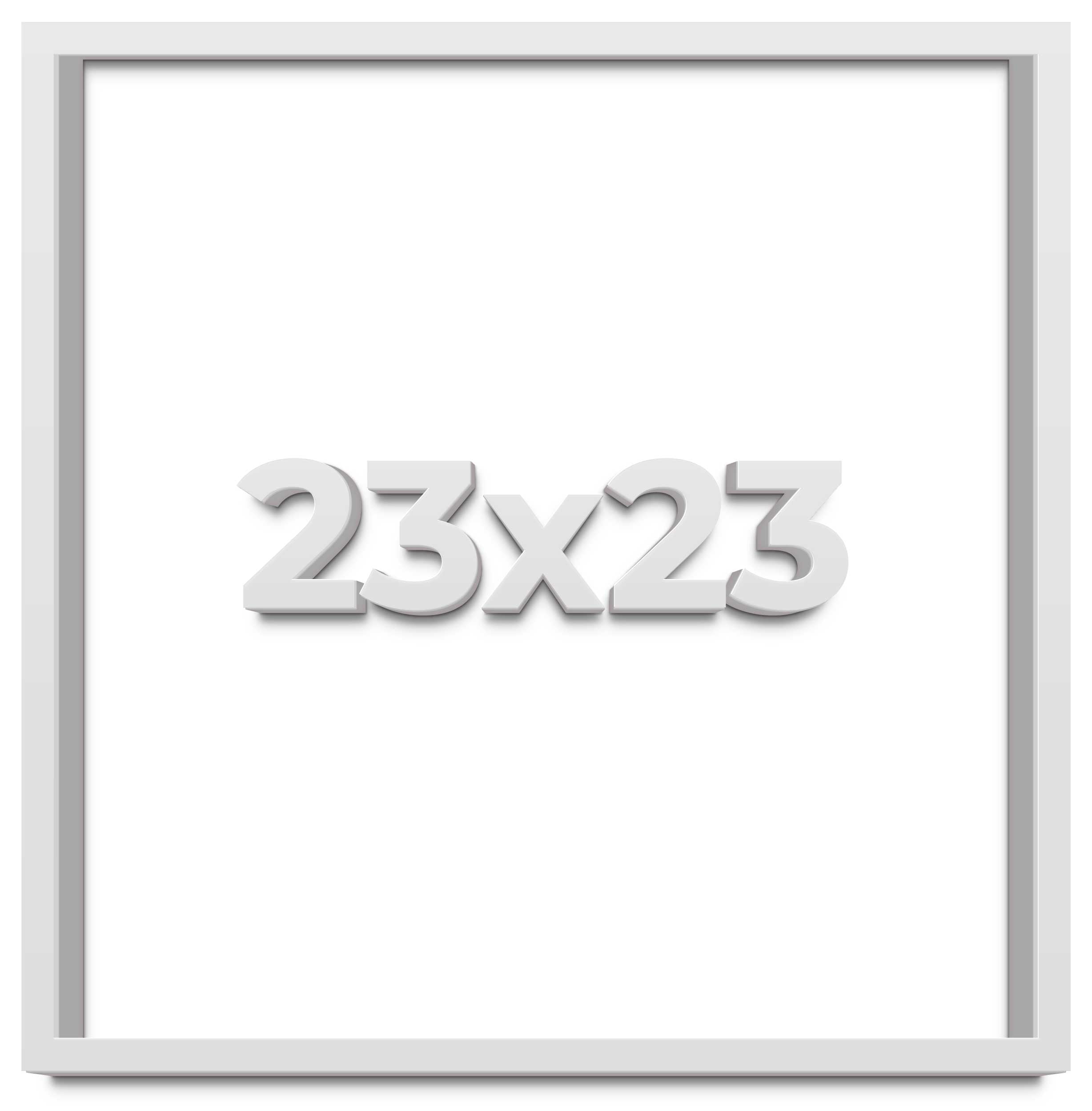 23x23 Shadow Box Frame White | 1 Inches Deep Real Wood Contemporary ...