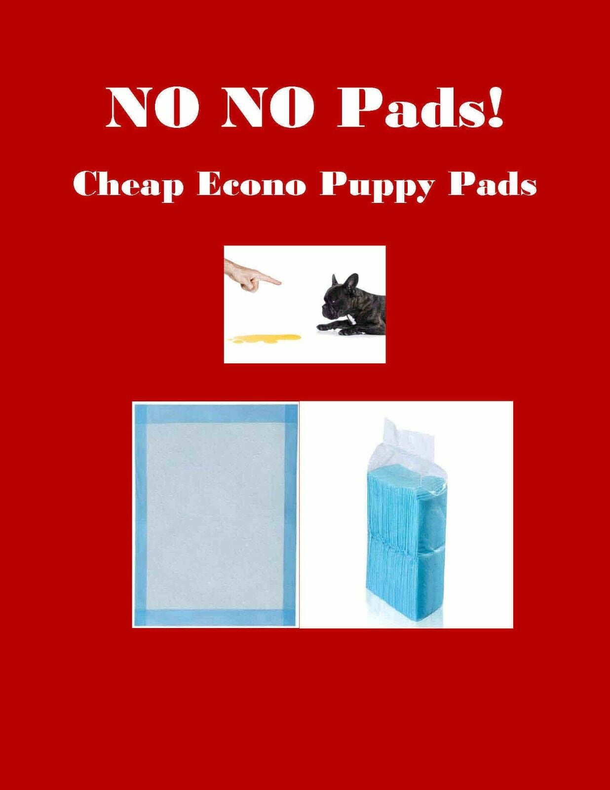 23x24" 200 CHEAP NO NO Pads Puppy Training Piddle Pads Lightweight Economy Pads