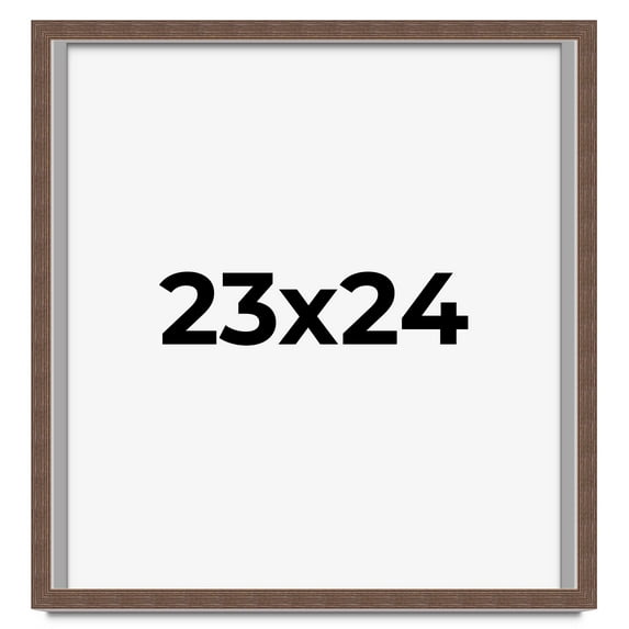 23x24 Shadow Box Frame Brown | 1.125 inches Deep Real Wood Rustic Shadowbox Display Frame | UV