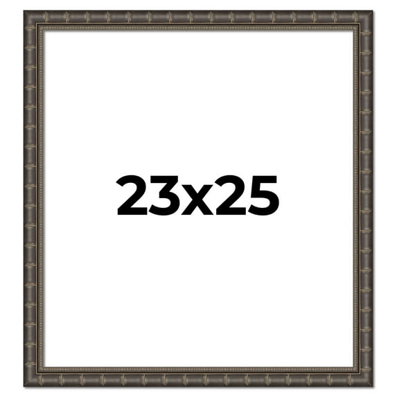 23x25 Frame Black Bamboo Solid Wood Picture Frame Width 1.5 Inches | Interior Frame Depth 0.5