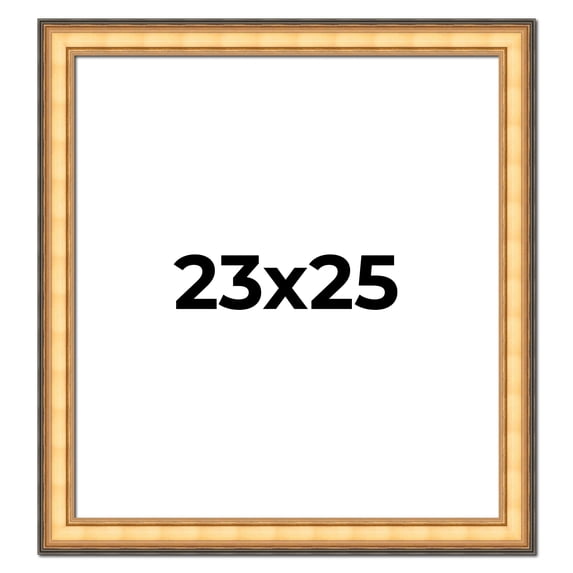 23x25 Frame Gold Plein Aire Solid Wood Picture Frame Width 2 Inches | Interior Frame Depth 0.5