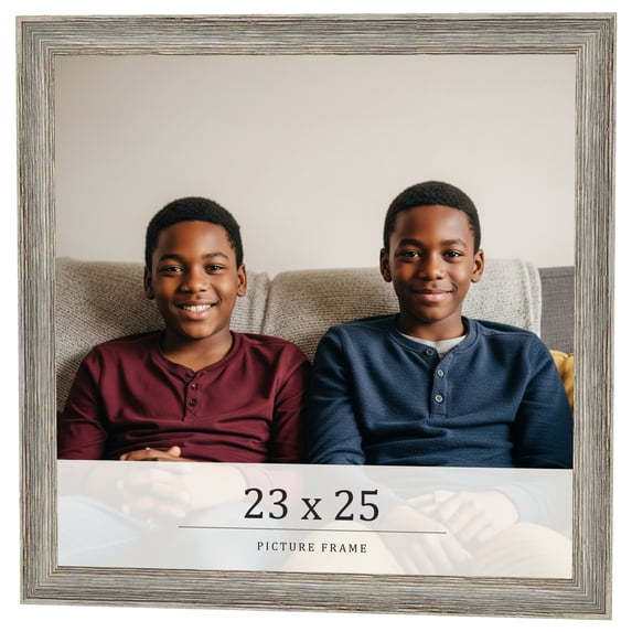 23x25 Frame Grey Solid Wood Picture Frame Width 1 Inches | Interior Frame Depth 0.5 Inches |