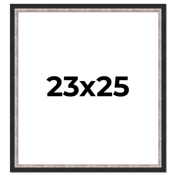 23x25 Frame Silver Real Wood Picture Frame Width 1.25 Inches | Interior Frame Depth 0.75 Inches |