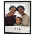 thumbnail image 1 of 23x27 Frame Black Charcoal Grey Wood Textured Picture Frame | 0.75 Inch Moulding Width | Gunmetal, 1 of 8