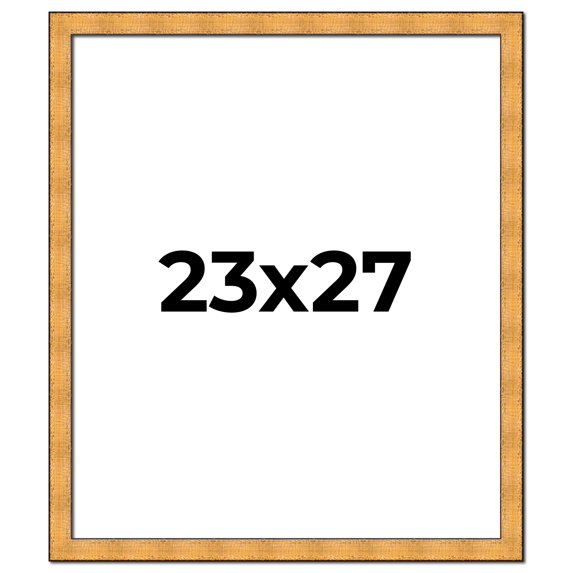 23x27 Frame Gold Rustic Solid Wood Picture Frame | 1.25 Inch Wide Moulding | Rustique Gold