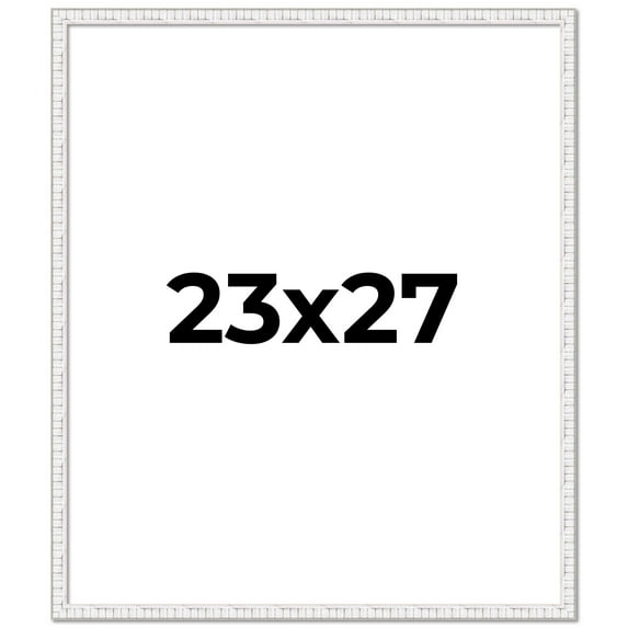 23x27 Frame White Real Wood Picture Frame Width 0.75 inches | Interior Frame Depth 0.5 inches |