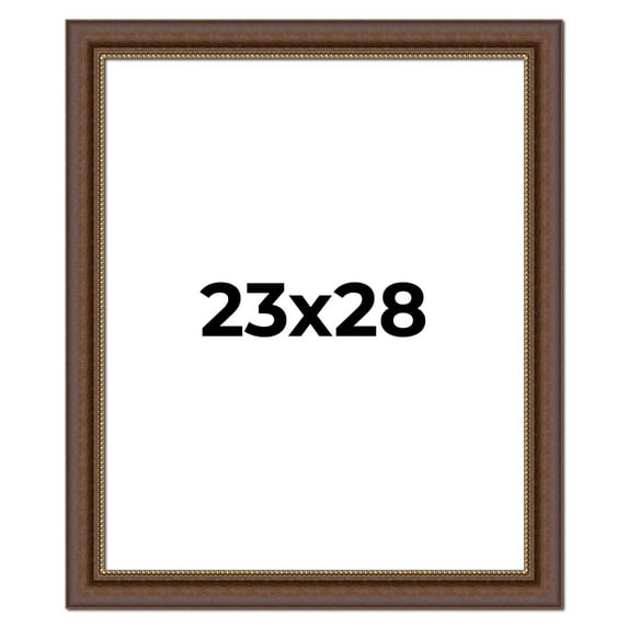 23x28 Copper and Brown Real Wood Picture Frame Width 2 inches | Interior Frame Depth 0.5 inches |