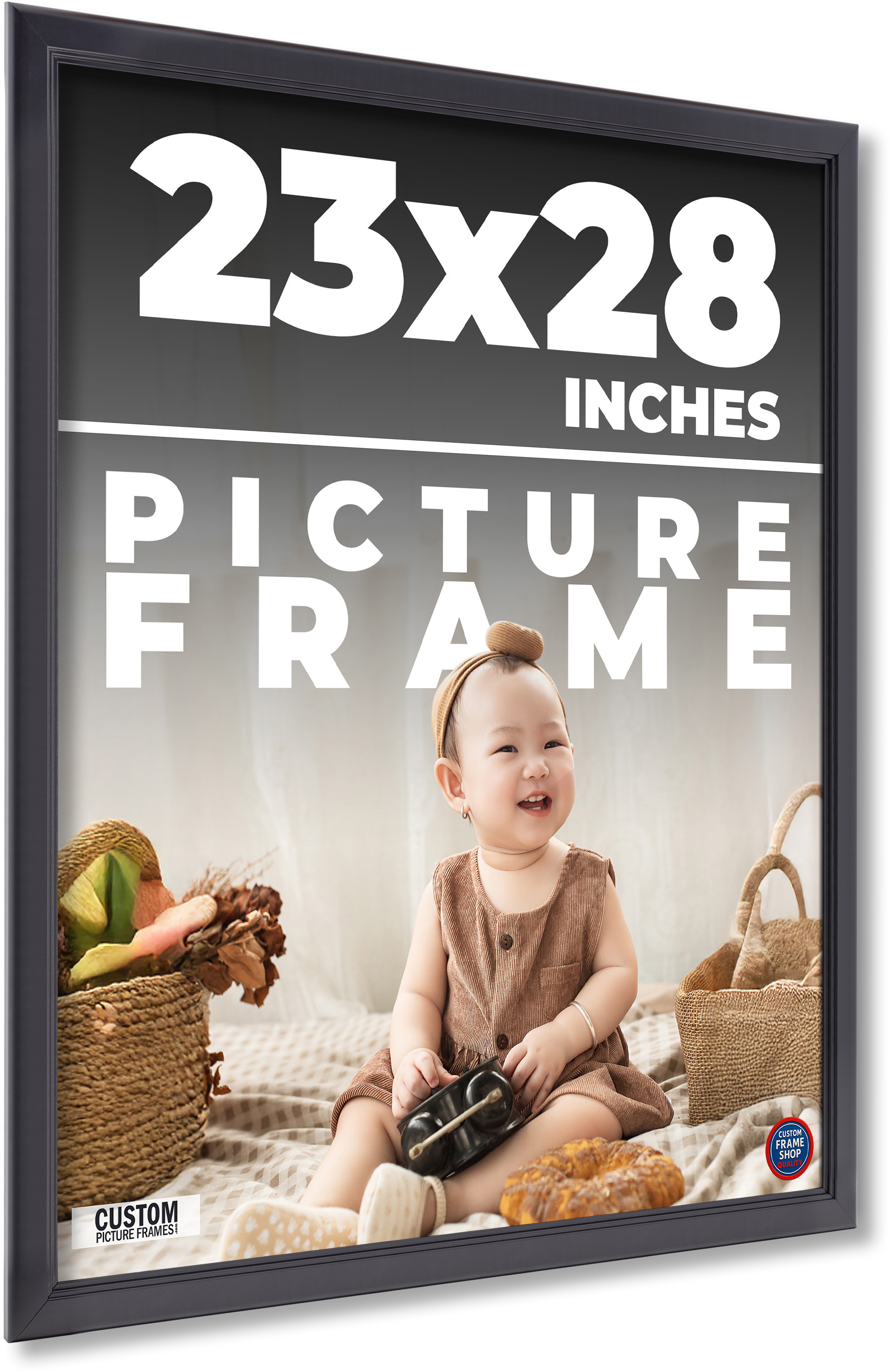 23x28 Frame Black Passaggi Solid Wood Picture Frame Width 1.5 Inches ...