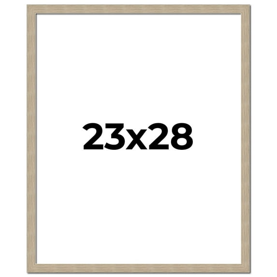 23x28 Frame Grey Solid Wood Picture Frame Width 1 Inches | Interior Frame Depth 0.5 Inches |