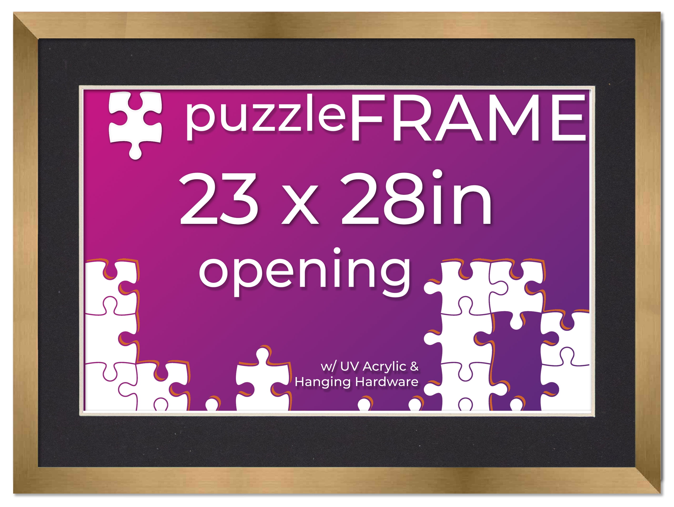 23x28 Jigsaw Puzzle Frame Kit - Kit Includes Puzzle Glue Sheets, Bronze ...