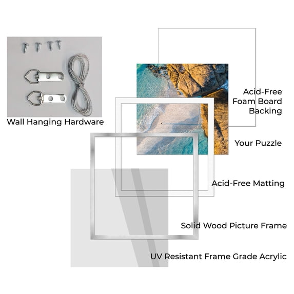 23x28 Frame for Jigsaw Puzzles - Wooden Natural Puzzle Frame For Puzzles Measuring 23x28 Inches