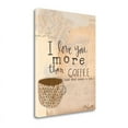 thumbnail image 1 of 23x28 Love You More Than Coffee By Katie Doucette - on Canvas Fabric Multi-Color, 1 of 2
