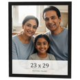 thumbnail image 1 of 23x29 Frame Black Charcoal Grey Wood Textured Picture Frame | 0.75 Inch Moulding Width | Gunmetal, 1 of 8