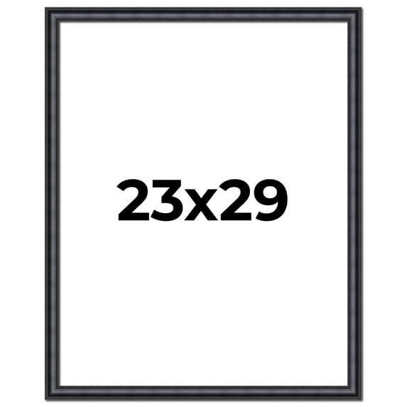 23x29 Frame Black Real Wood Picture Frame Width 1.25 inches | Interior Frame Depth 0.5 inches |