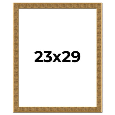 23x29 Frame Black and Gold Distressed Solid Wood Sonoma Picture Frame | 1.625 Inch Moulding Width |