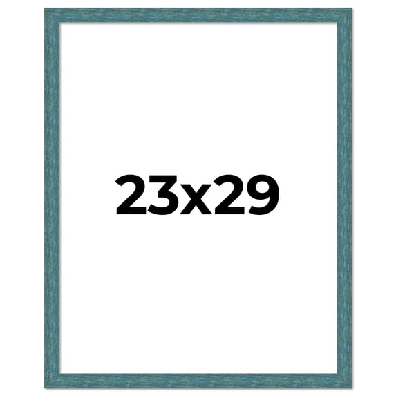 23x29 Frame Blue Rustic Barnwood Solid Wood Picture Frame Width 1.25 Inches | Interior Depth 0.5