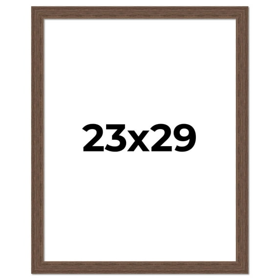23x29 Frame Brown Farmhouse Solid Wood Picture Frame Width 1.5 Inches | Interior Frame Depth 0.5