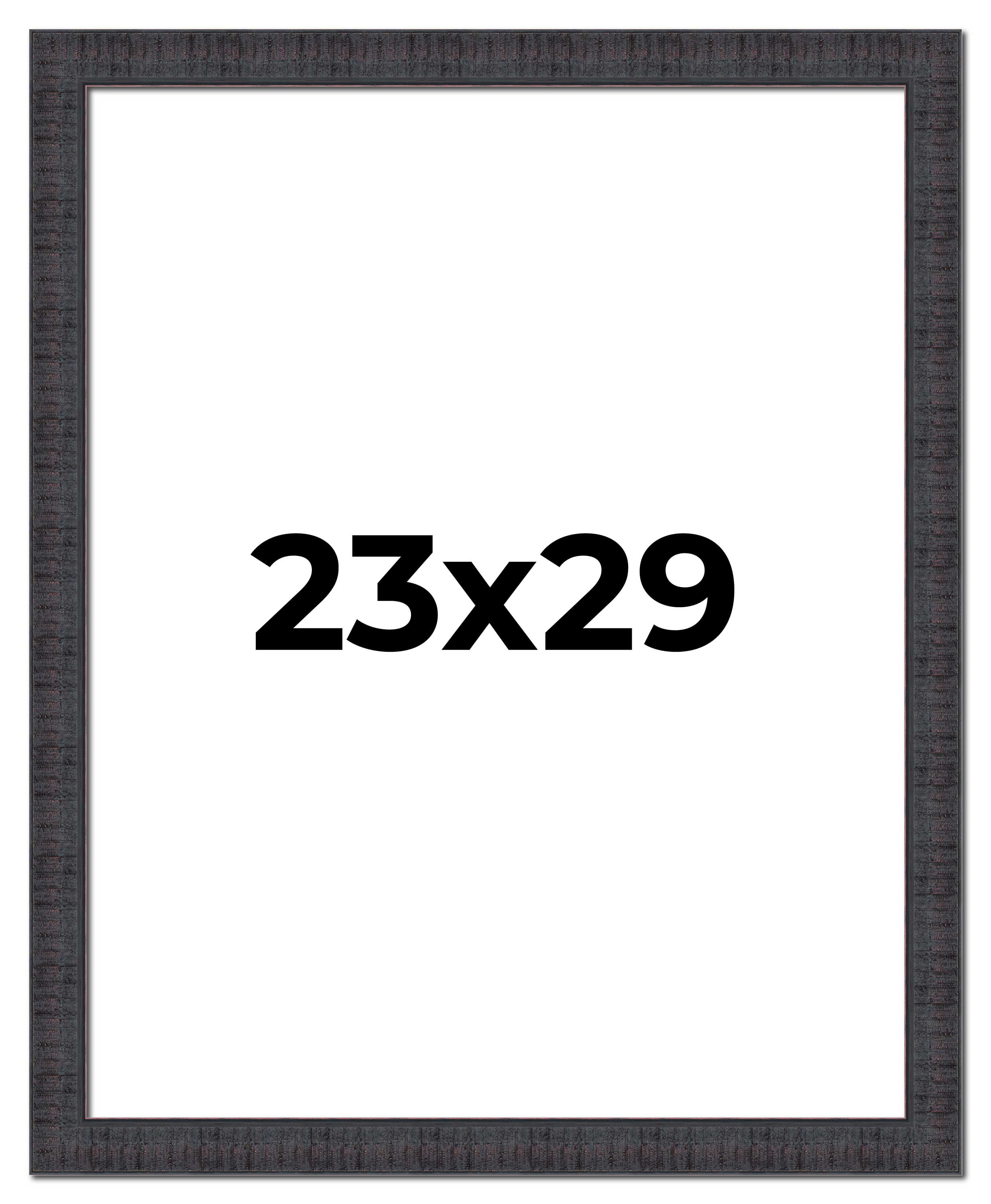 23 Inches 23x29 Frame Brown Rustic Solid Wood Picture Frame 1.5 Inches Wide ...