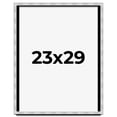 thumbnail image 1 of 23x29 Frame Brushed Silver Solid Wood Picture Frame | 0.75 Inch Moulding Width | Rabbet Depth 0.75, 1 of 5
