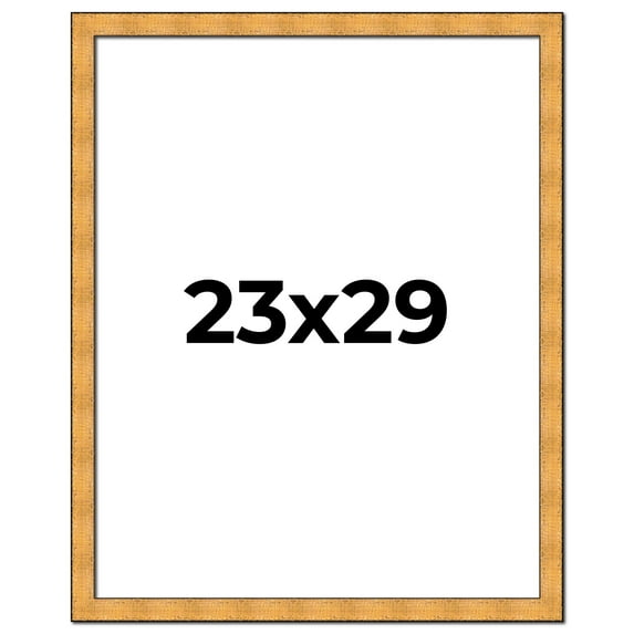 23x29 Frame Gold Rustic Solid Wood Picture Frame | 1.25 Inch Wide Moulding | Rustique Gold