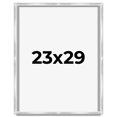 thumbnail image 1 of 23x29 Frame Silver Whitewashed Wood Grain Solid Wood Shadow Box | 0.75 Inch Moulding Width | 0.75, 1 of 8