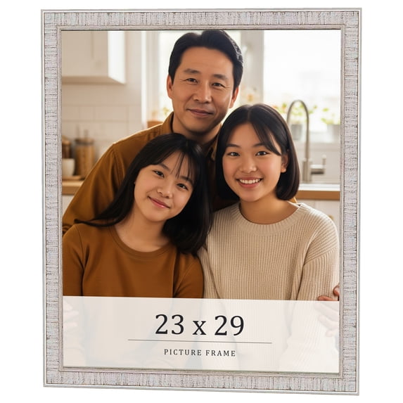 23x29 Frame White Real Wood Picture Frame Width 0.75 inches | Interior Frame Depth 0.5 inches |