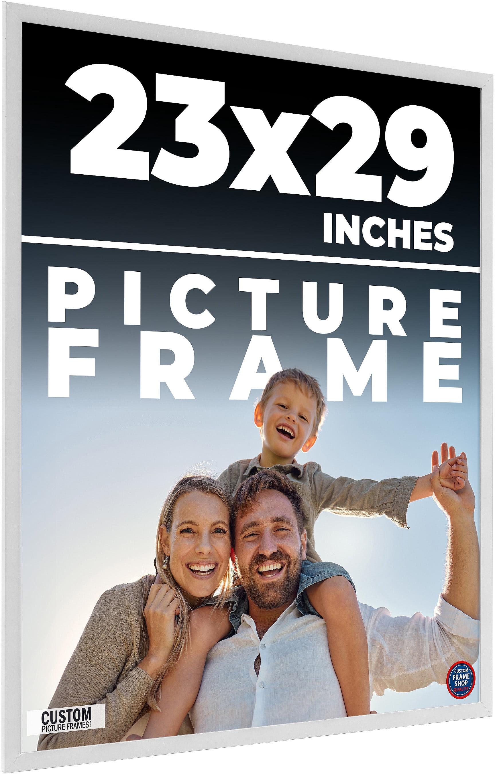 23x29 Frame White Solid Wood Picture Frame Includes UV Acrylic Shatter ...