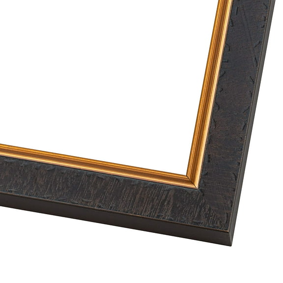 23x29 Modern Shadow Box 1" Depth Brown Picture Frame - UV Acrylic, Backing, Hanging Hardware