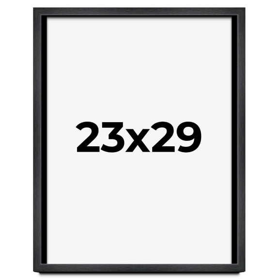 23x29 Shadow Box Frame Grey Charcoal Black | 0.875 Inches Deep | Solid Wood Shadowbox Display Frame