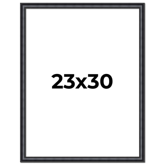 23x30 Frame Black Real Wood Picture Frame Width 1.25 inches | Interior Frame Depth 0.5 inches |