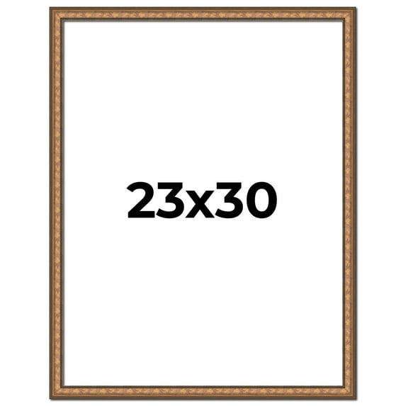23x30 Frame Gold Real Wood Picture Frame Width 1.25 inches | Interior Frame Depth 0.5 inches |