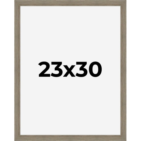 23x30 Frame Gray Barnwood Rustic Solid Wood Picture Frame | 1.5 Inch Moulding Width | Includes UV
