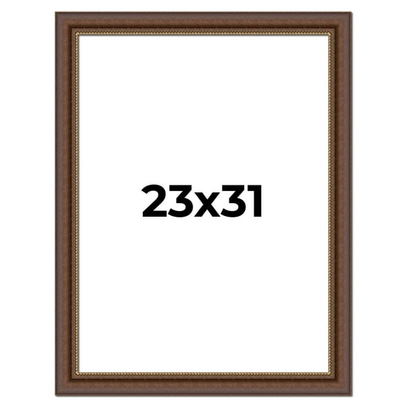 23x31 Copper and Brown Real Wood Picture Frame Width 2 inches | Interior Frame Depth 0.5 inches |