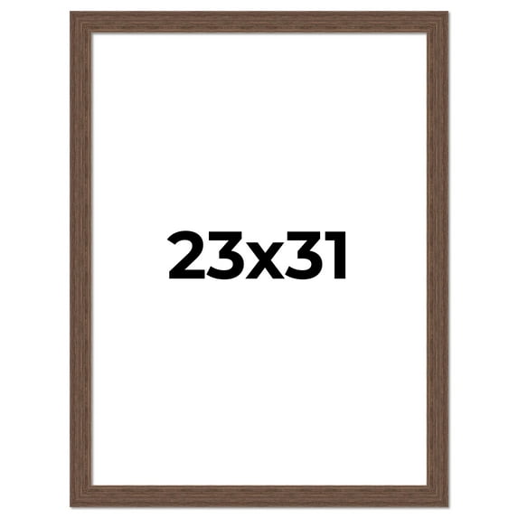 23x31 Frame Brown Distressed Barnwood Picture Frame | Rustic Farmhouse Photo Frame Includes UV