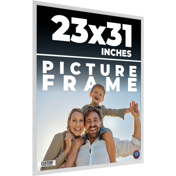 23x31 Frame White Real Wood Picture Frame Width 0.75 inches | Interior Frame Depth 0.5 inches |