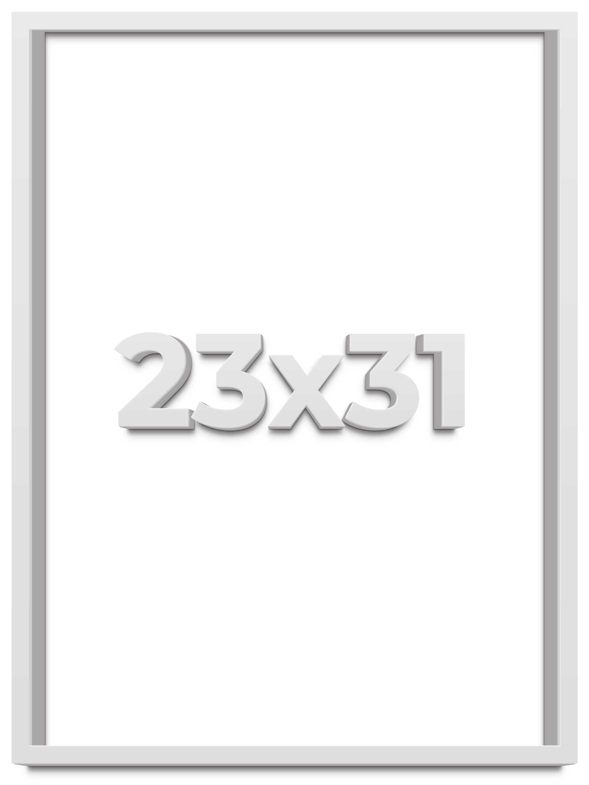 23x31 Shadow Box Frame White | 1 Inches Deep Real Wood Contemporary ...