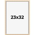 thumbnail image 1 of 23x32 Frame Beige Real Wood Picture Frame Width 0.75 inches | Interior Frame Depth 0.5 inches |, 1 of 8