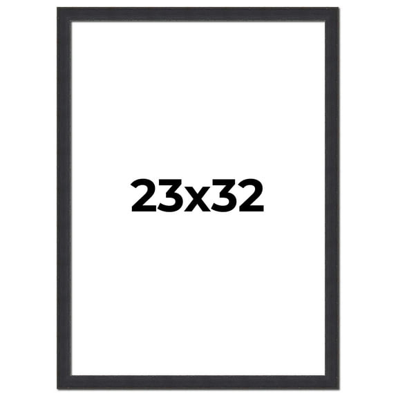 23x32 Frame Black Real Wood Picture Frame Width 1.25 Inches | Interior Frame Depth 0.5 Inches |