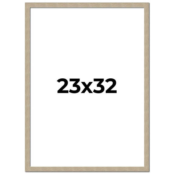 23x32 Frame Grey Solid Wood Picture Frame Width 1 Inches | Interior Frame Depth 0.5 Inches |
