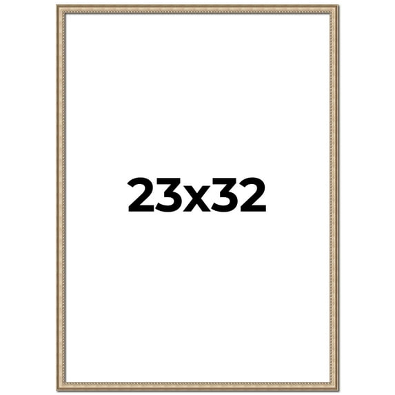 23x32 Frame Silver Real Wood Picture Frame Width 0.75 Inches | Interior Frame Depth 0.5 Inches |