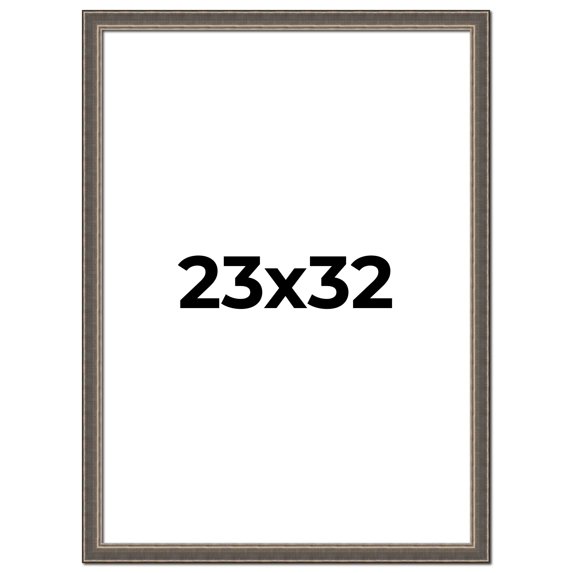 23x32 Frame Silver Real Wood Picture Frame Width 1.25 Inches | Interior Frame Depth 0.5 Inches |