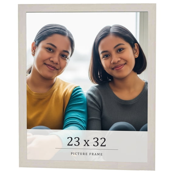 23x32 Frame White Wheat Solid Wood Picture Frame | Moulding Width 0.75 Inches | Interior Depth 0.5