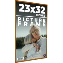 23x32 Honey Brown Real Wood Picture Frame Width 0.75 inches | Interior Frame Depth 0.5 inches |