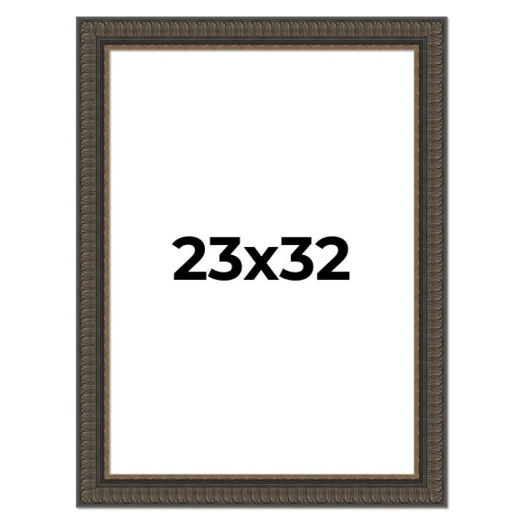 23x32 Museum Brown Picture Frame - UV Acrylic, Foam Board Backing, Hanging Hardware