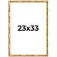thumbnail image 1 of 23x33 Frame Gold Bamboo Solid Wood Picture Frame | 1 Inch Moulding Width | Interior Frame Depth, 1 of 8