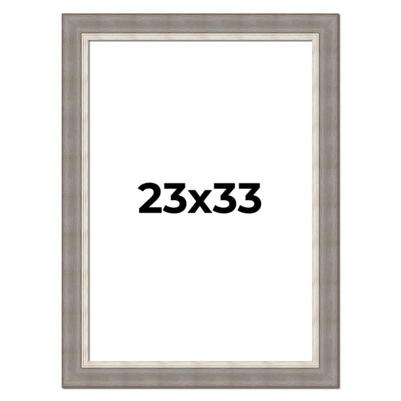 23x33 Frame Grey Real Wood Picture Frame Width 2.75 Inches | Interior Frame Depth 0.5 Inches |