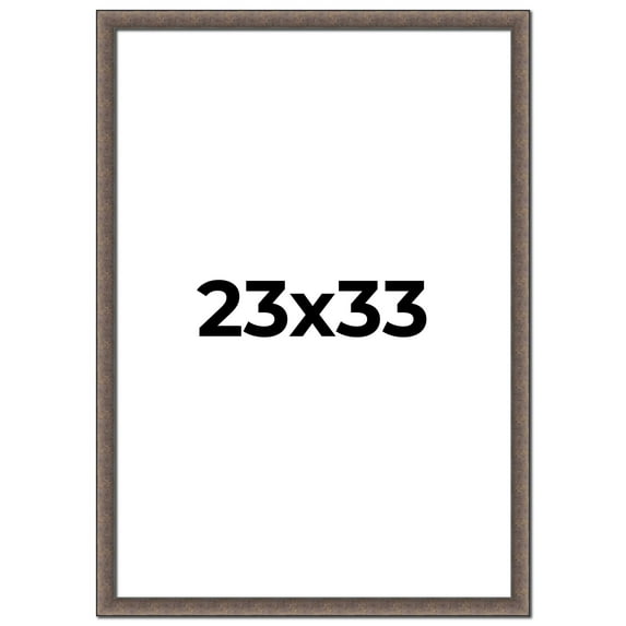 23x33 Frame Silver Real Wood Picture Frame Width 1.25 Inches | Interior Frame Depth 0.5 Inches |