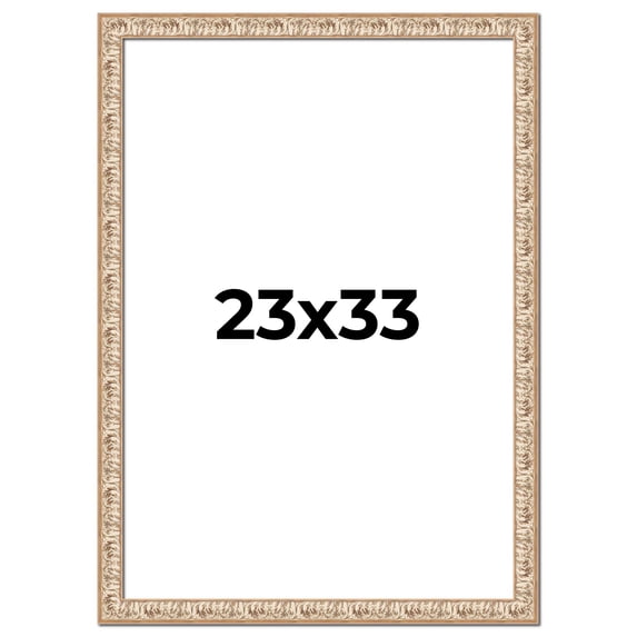 23x33 Frame White Real Wood Picture Frame Width 1.5 inches | Interior Frame Depth 0.5 inches |